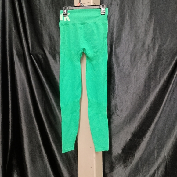 PINK Victoria's Secret Green Leggings Stretchy Form-Fitting - Picture 12 of 15
